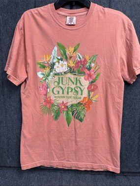 Junk Gypsy Women's Coral Floral Graphic Tee